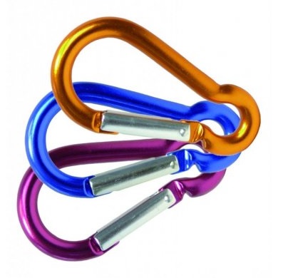 11148 Karbinhakar 50/60/70mm, flerfärgade 6-pack