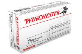 Winchester HP kal9mm Luger 115gr