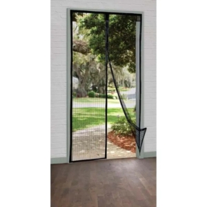 Myggnät för dörr, 210x100 Magnet, svart