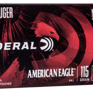 Federal 9mm luger 115 gr FMJ, American Eagle