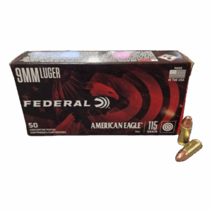 Federal FMJ,American Eagle 9mm luger 115 gr100st