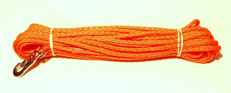 Spårlina flätad 6mm x 10 meter, orange