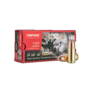 Norma 9mm Luger 124 gr FMJ