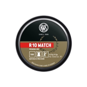 Luftgevärs kulor RWS R10 Match 8,2 gr kal 4,5mm