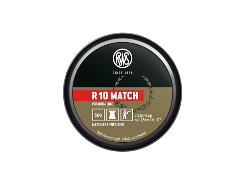 Luftgevärs kulor RWS R10 Match 8,2 gr kal 4,5mm