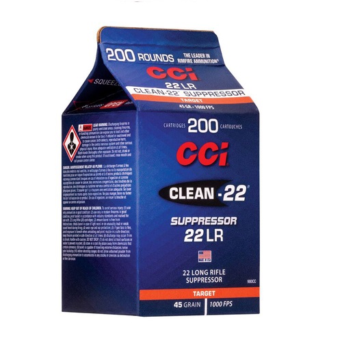 CCI Clean .22 Supressor, Lead RN, 45 grain