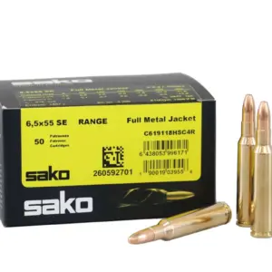 Sako Amunition, FMJ, 6,5x55 RANGE 6,5g