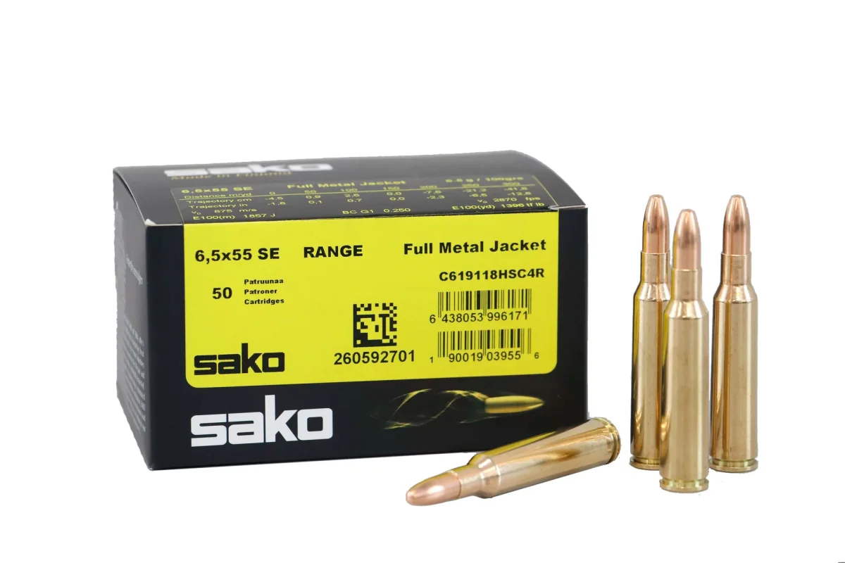 Sako Amunition, FMJ, 6,5x55 RANGE 6,5g