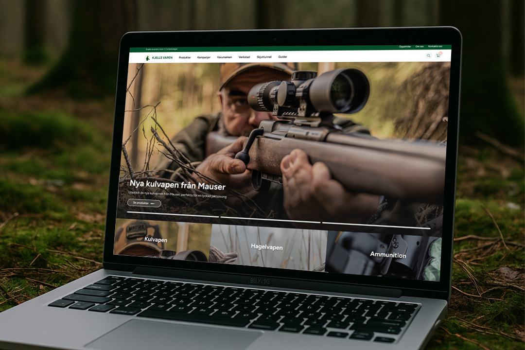 Kjells Vapen lanserar ny modern e-handel – framtidens jaktbutik online